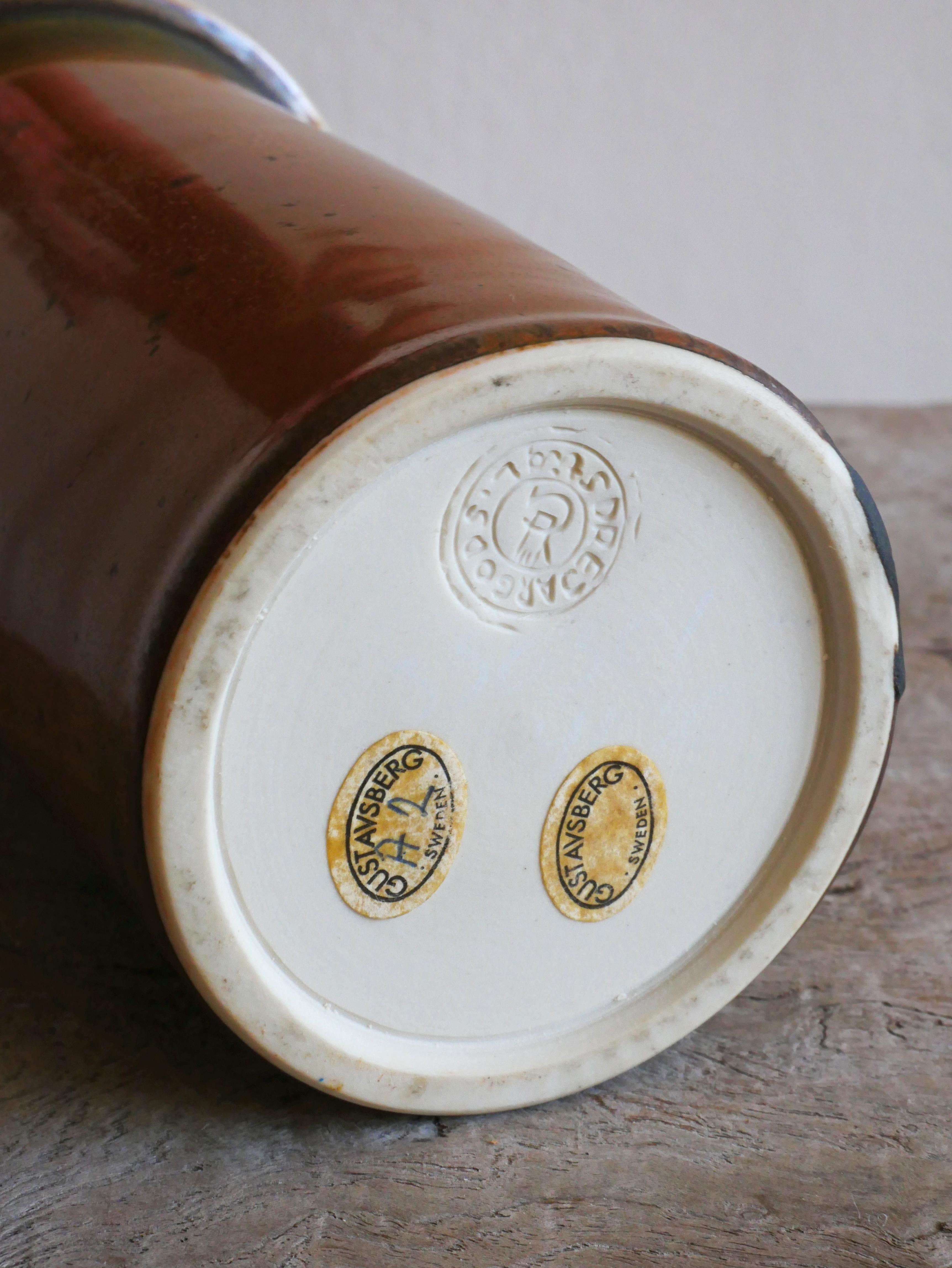 Stig Lindberg, Gustavsbergs Studio, Vase en grès en vente 1