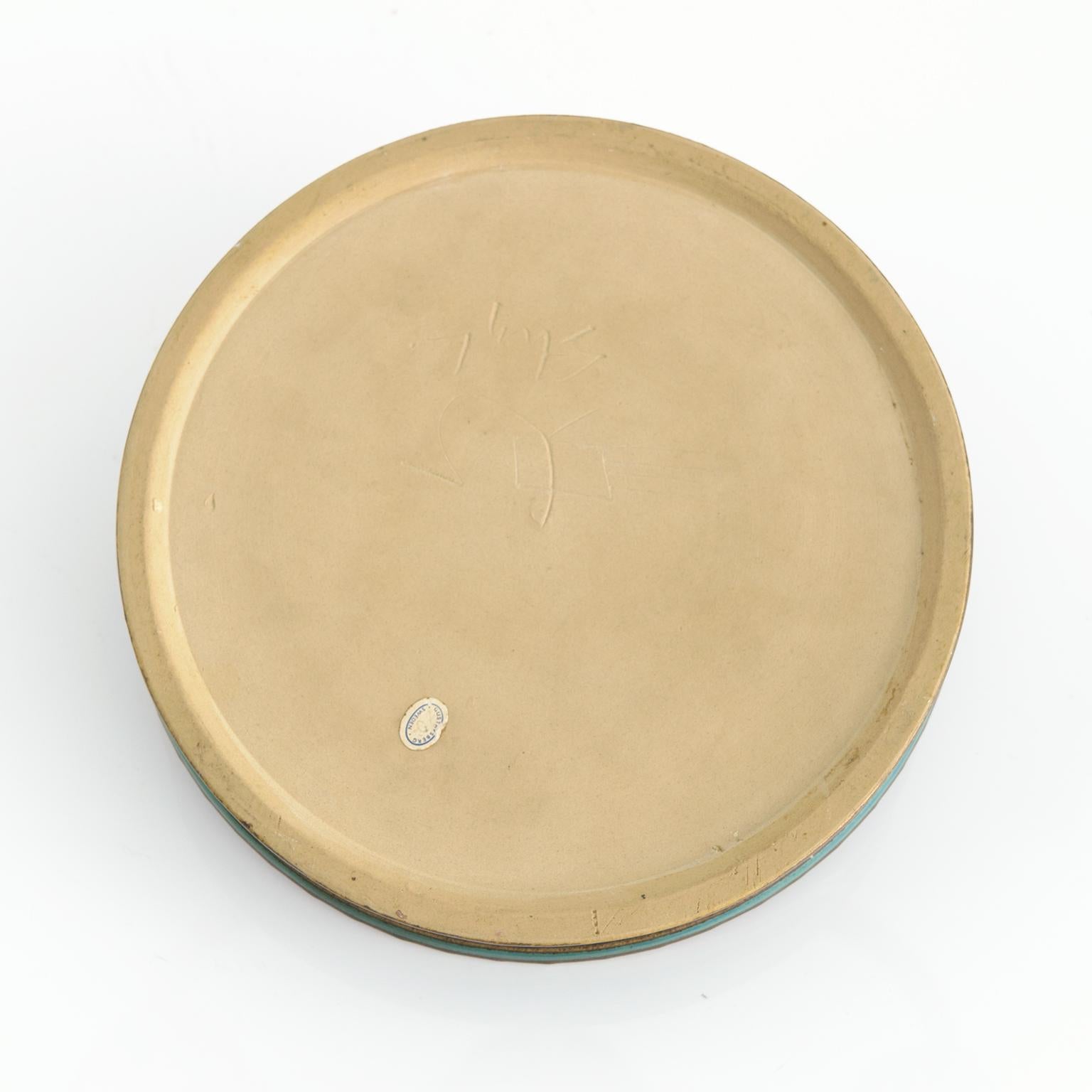 20th Century Stig Lindberg Hand Thrown Ceramic Dish with Green Glaze