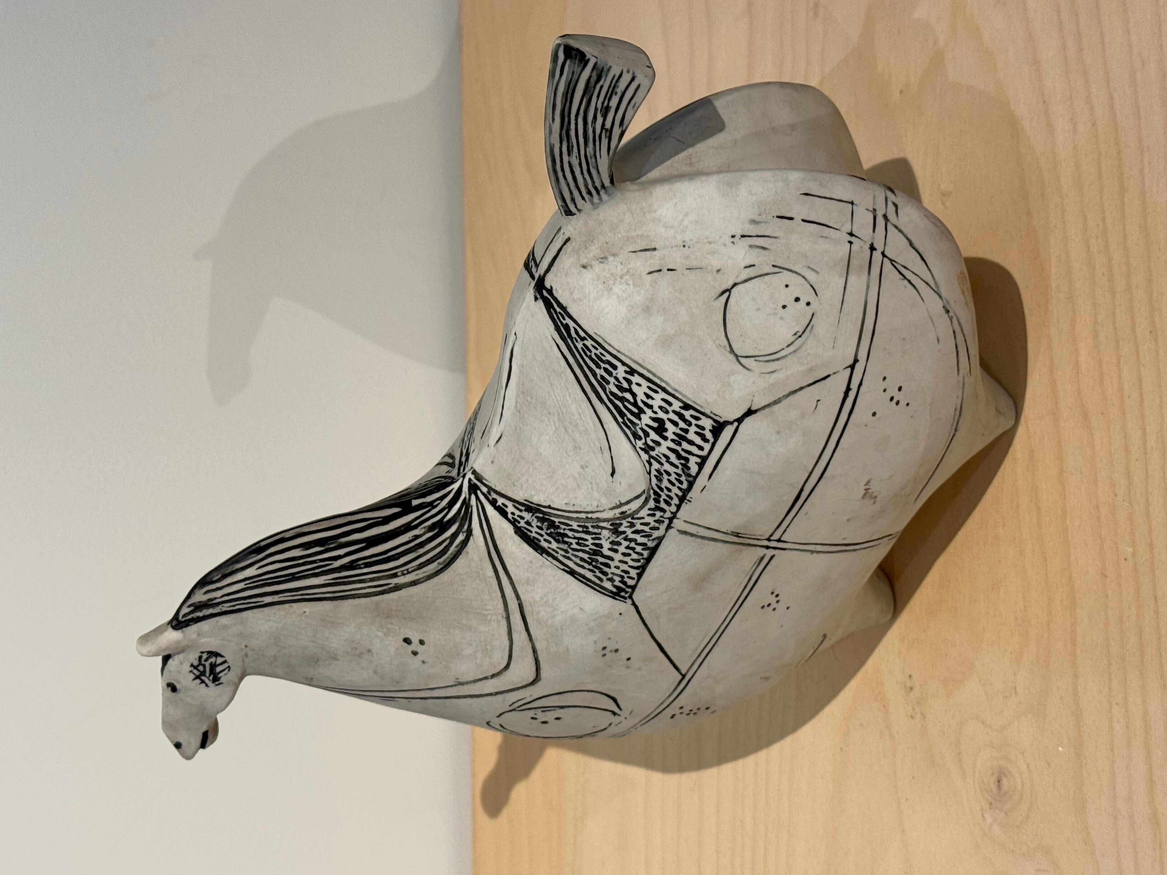 Ceramica Stig Lindberg, Cavallo, studio Gustavberg 1952-1972, firmato sulla base in vendita