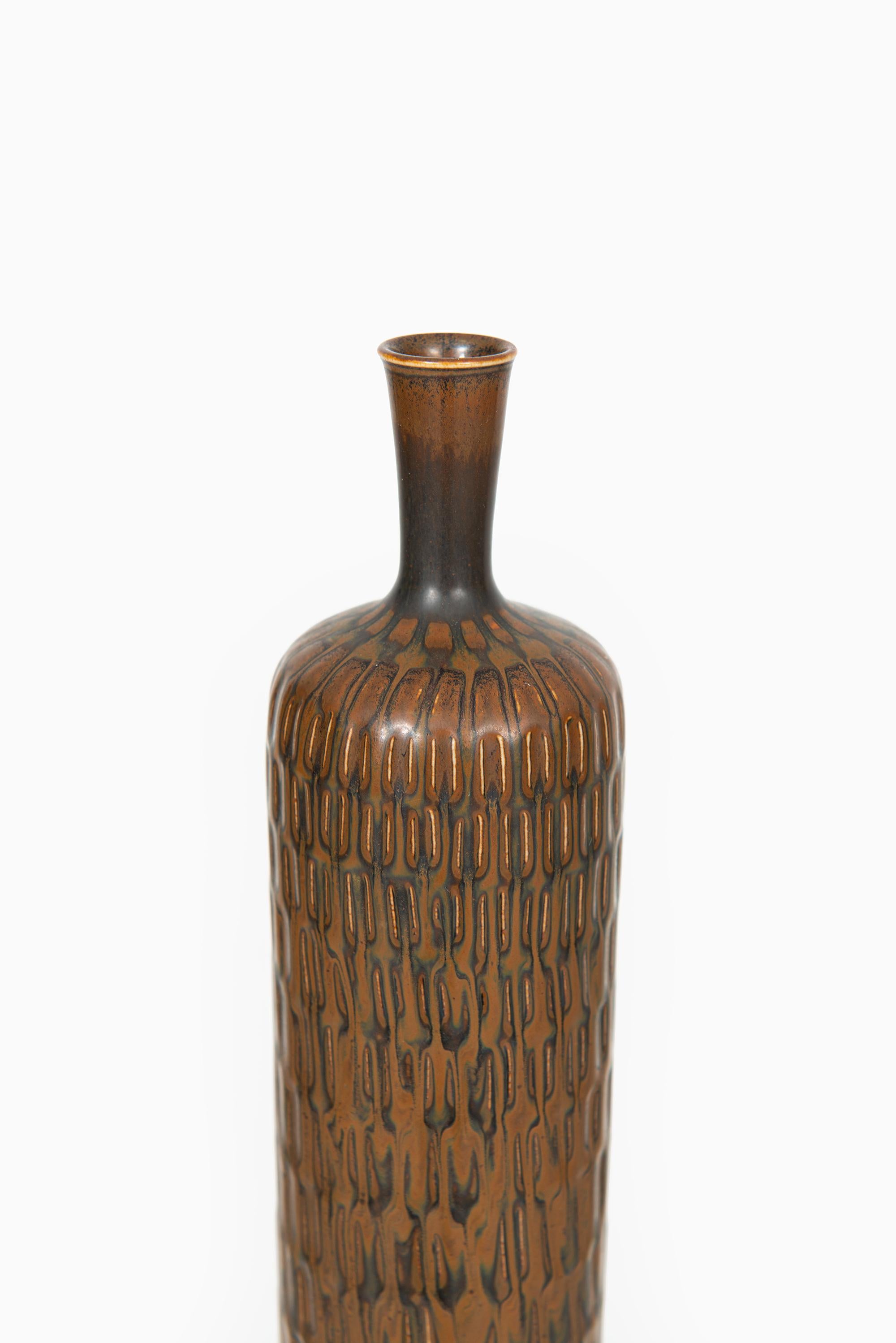Mid-20th Century Stig Lindberg Large Ceramic Vase Produced by Gustavsberg in Sweden For Sale