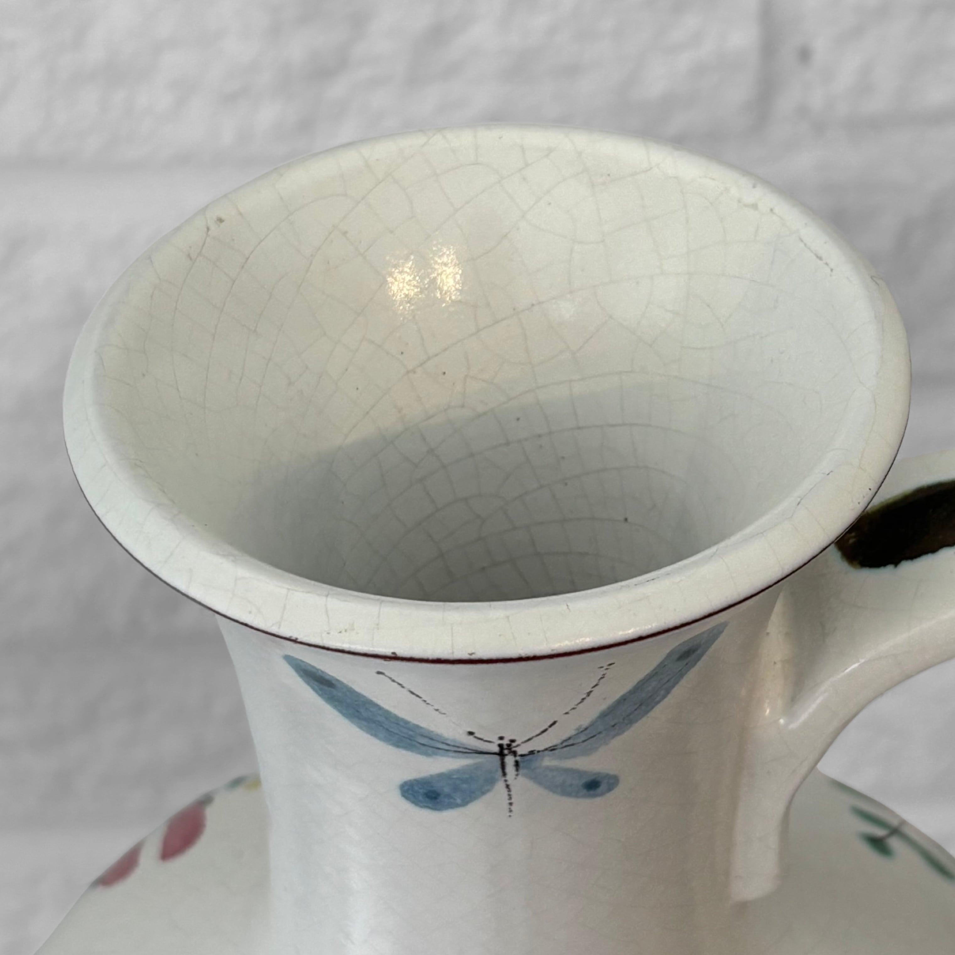 Mid-20th Century Stig Lindberg large faience vase, Gustavsberg Studio, Sweden, 1940s For Sale