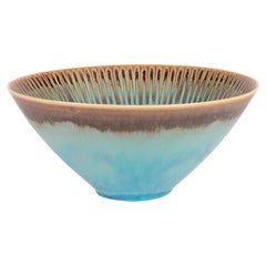 Stig Lindberg Mid-Century Gustavsberg Feather Pattern Bowl