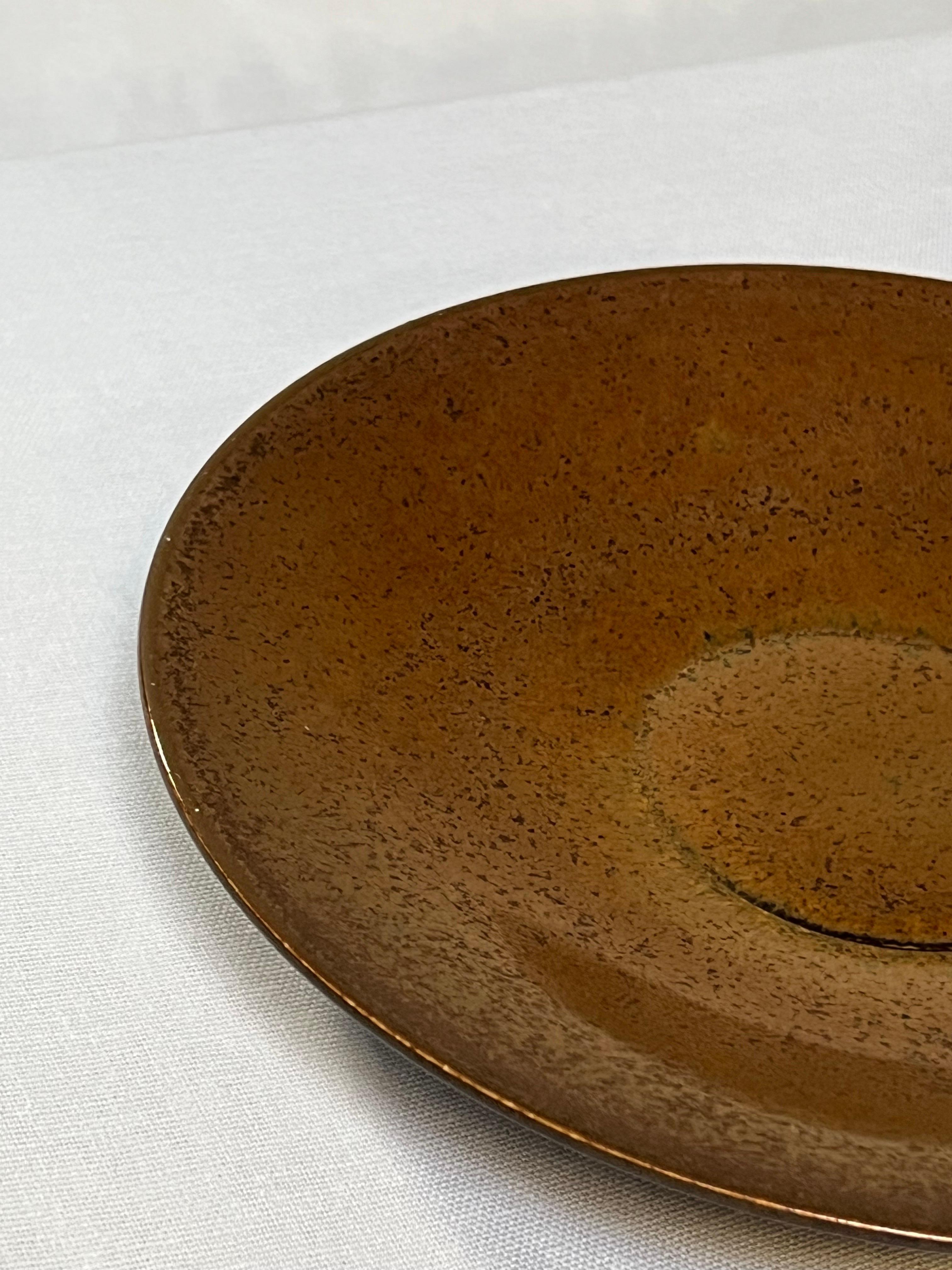 Stig Lindberg Satz von 3 einzigartige Keramik in Brown glasiert Made by Hand Made Sweden 60s (Schwedisch) im Angebot