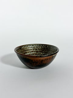 Stig Lindberg Steinzeugschüssel grün kariert Muster Gustavsberg Schweden 1967