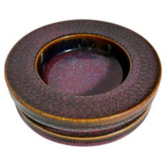 Stig Lindberg Plato hondo de gres Gustavsberg Suecia 1966