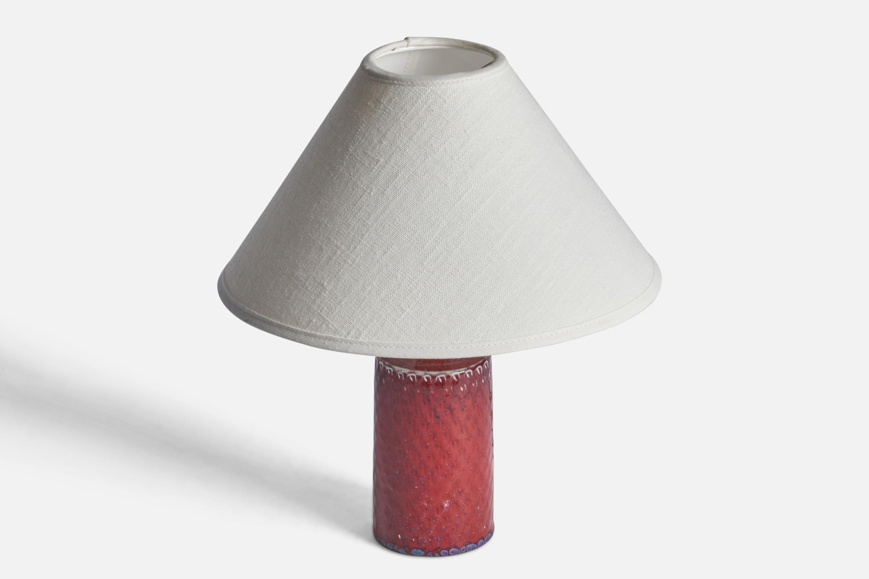 Mid-Century Modern Stig Lindberg, Table Lamp, Stoneware, Sweden, 1950s For Sale