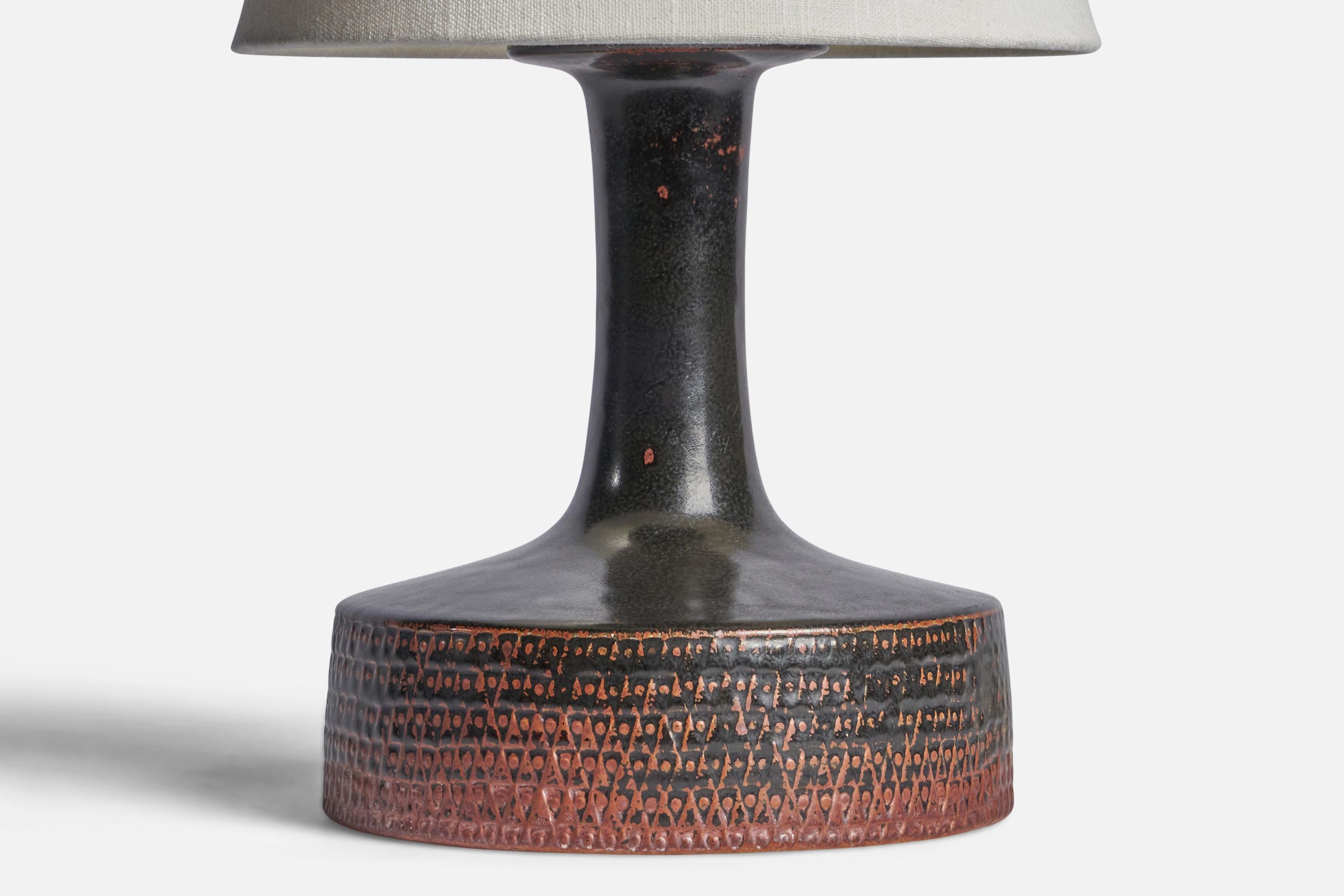 Swedish Stig Lindberg, Table Lamp, Stoneware, Sweden, 1950s For Sale