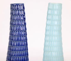 Stig Lindberg Deux vases à reptiles Gustavsberg du milieu du siècle