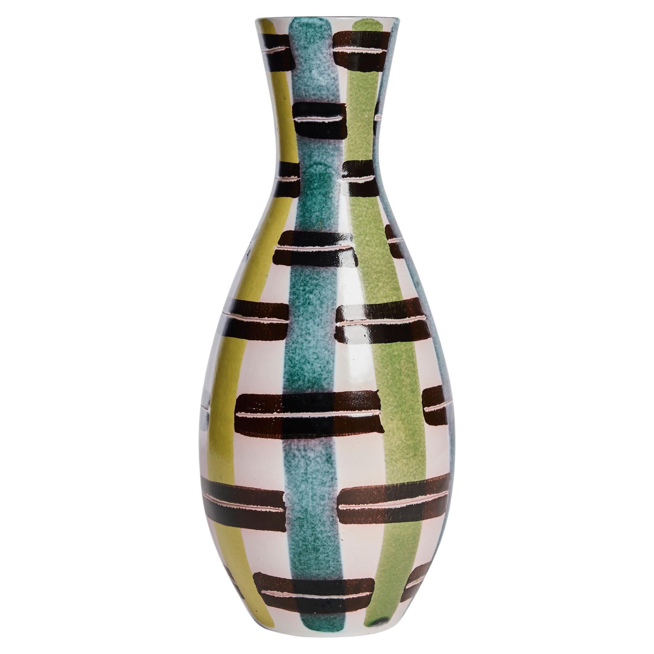 Stig Lindberg
Ursula Printz per Gustavsberg, Vaso dipinto a mano, Svezia, anni 1950