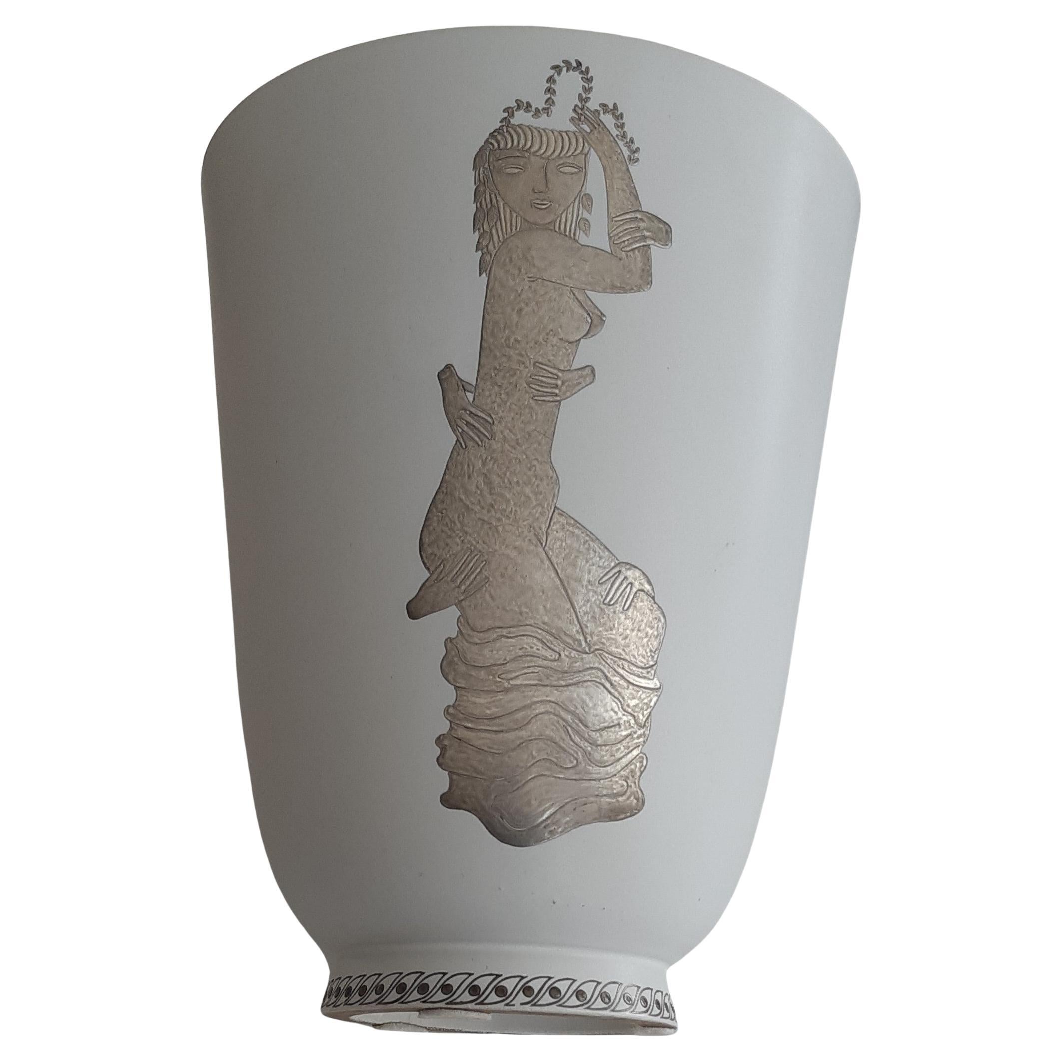 Stig Lindberg vase "Grazia" for Gustavsberg Sweden 1960 Signed