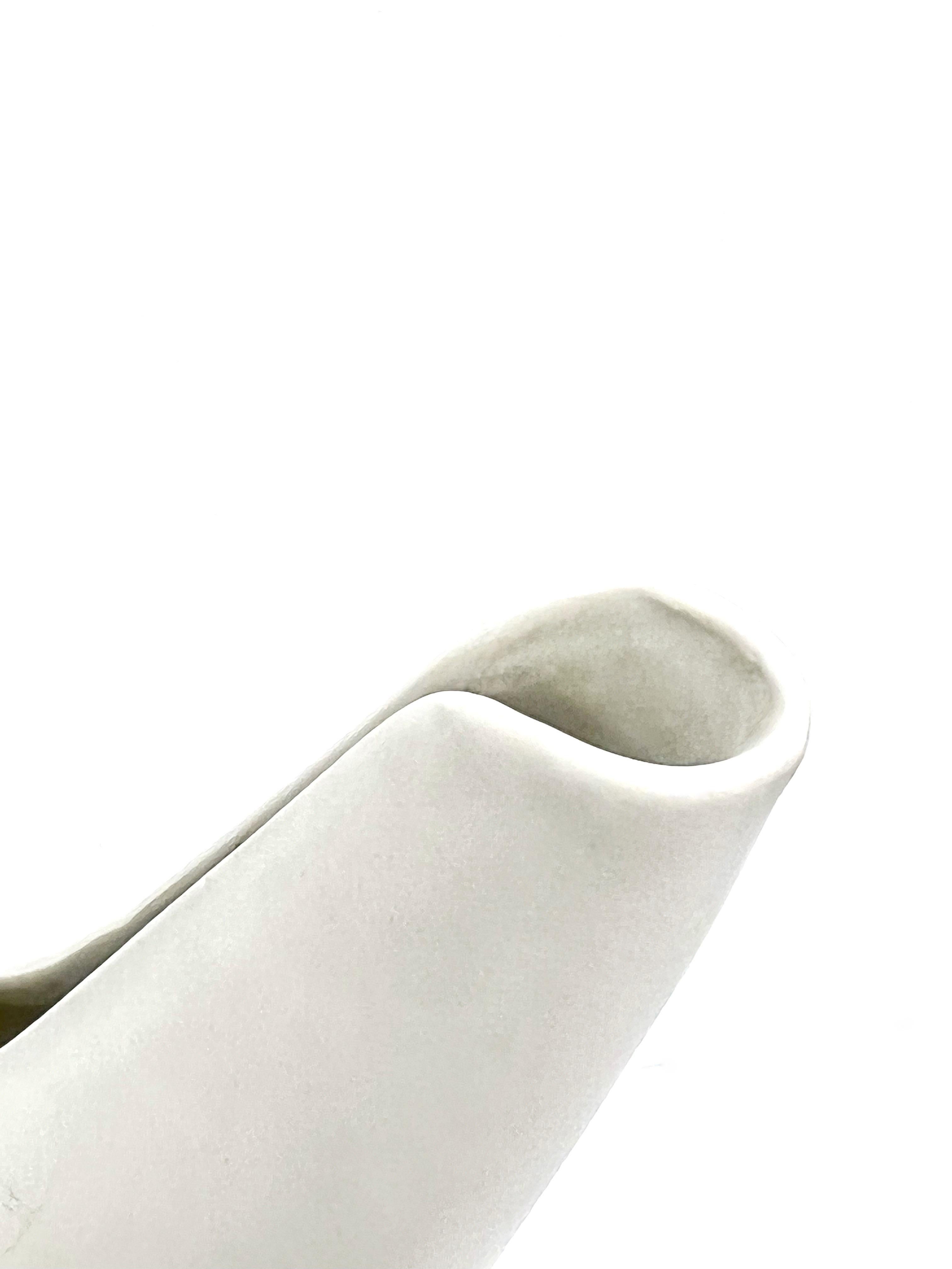 Stig Lindbergh Gustavsberg Abstract Matte White Veckla Vase For Sale 4