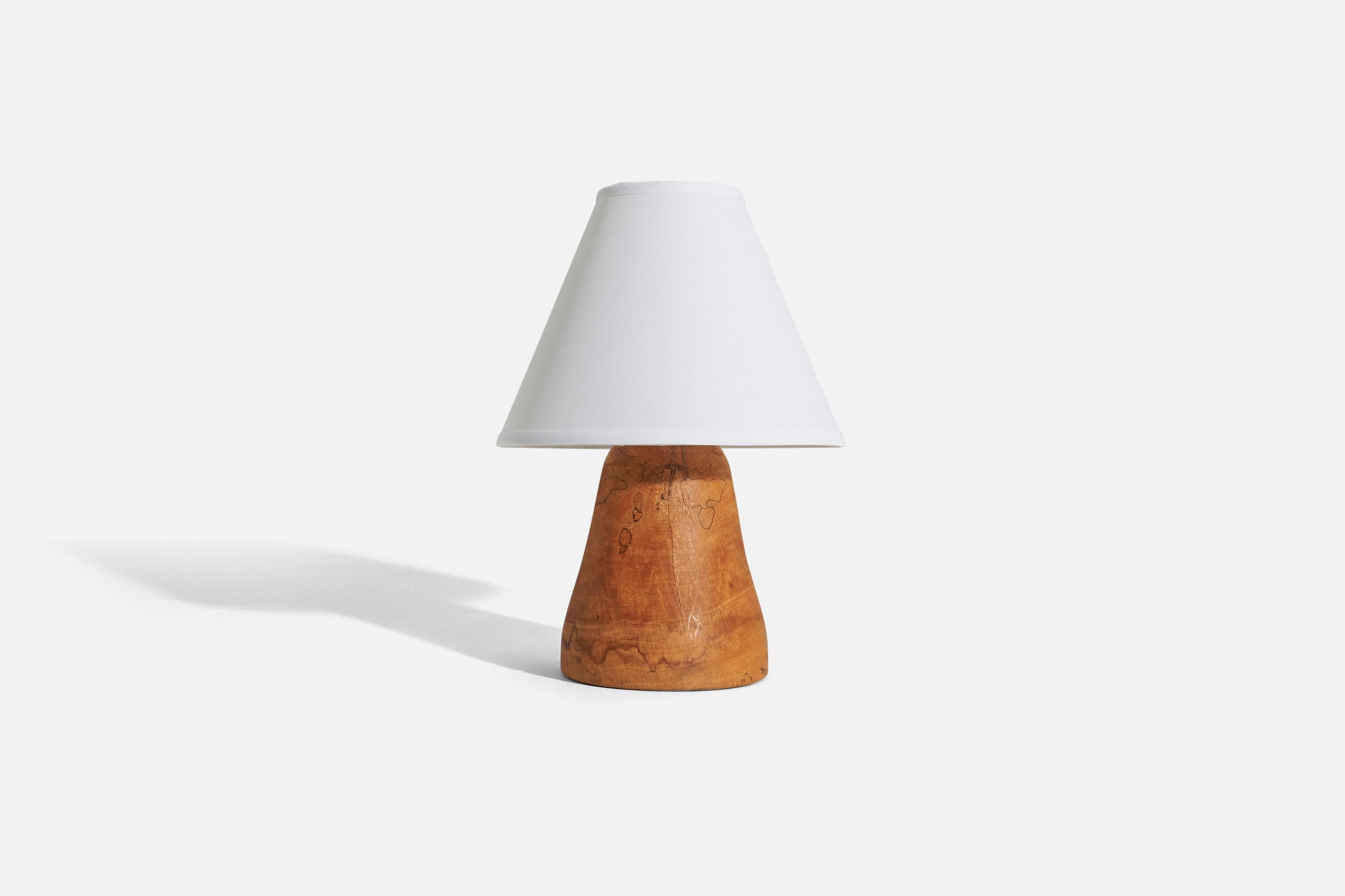 Mid-Century Modern Lampe de bureau Stig Pettersson, en hêtre, Suède, années 1950 en vente