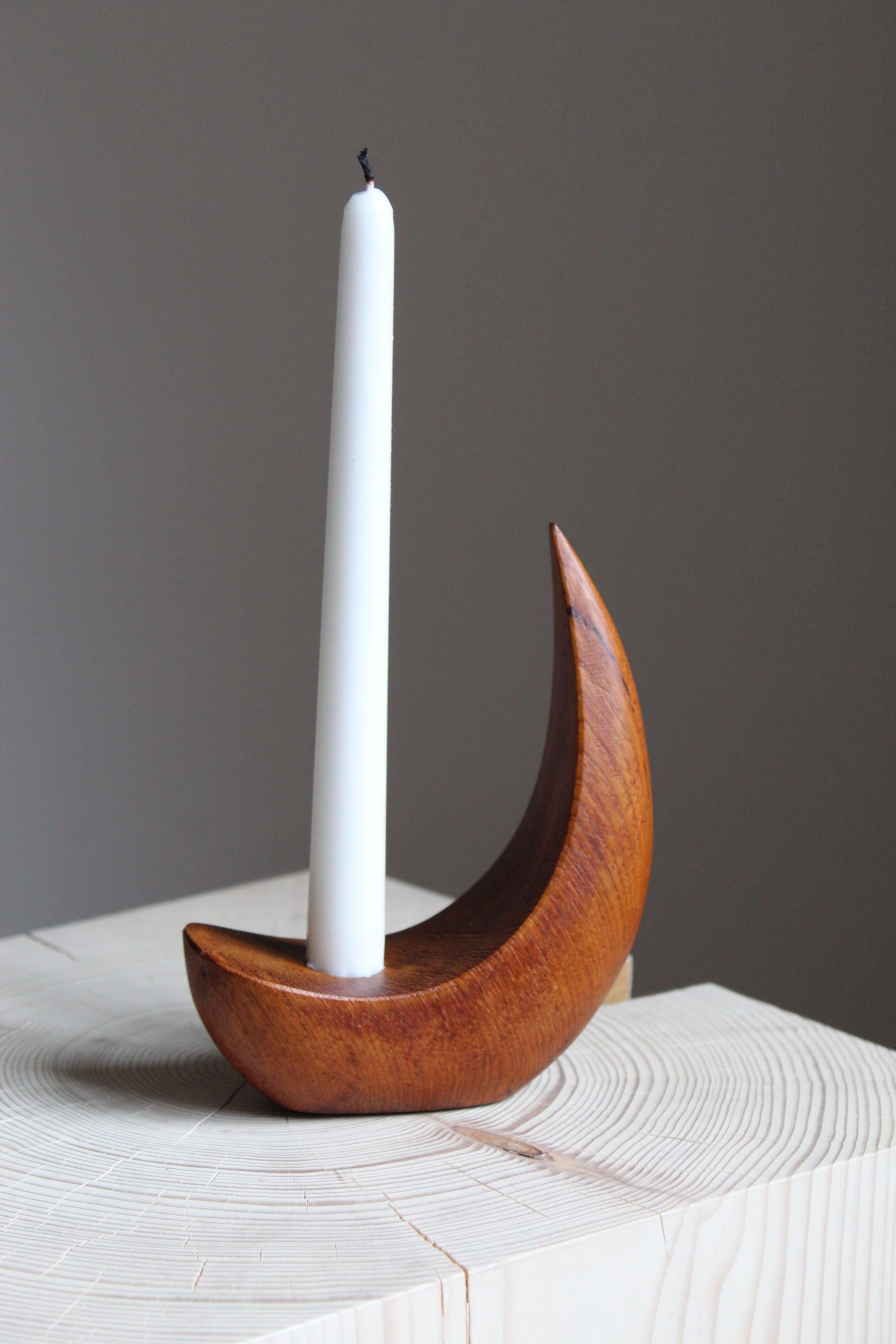 A candlestick / sculpture by Stig Sandberg. Handmade in his studio. 

Other designers of the period include Finn Juhl, Hans Wegner, Kaare Klint, and Alvar Aalto.