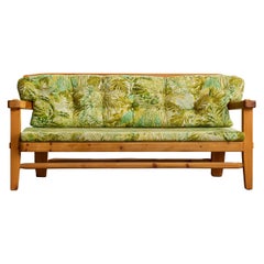 Stig Sandqvist, Sofa, Pine, Fabric, Sweden, 1960s