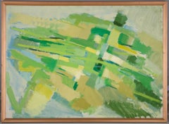 Stig Wernheden, artista svedese molto quotato. Olio su tela. Paesaggio astratto.