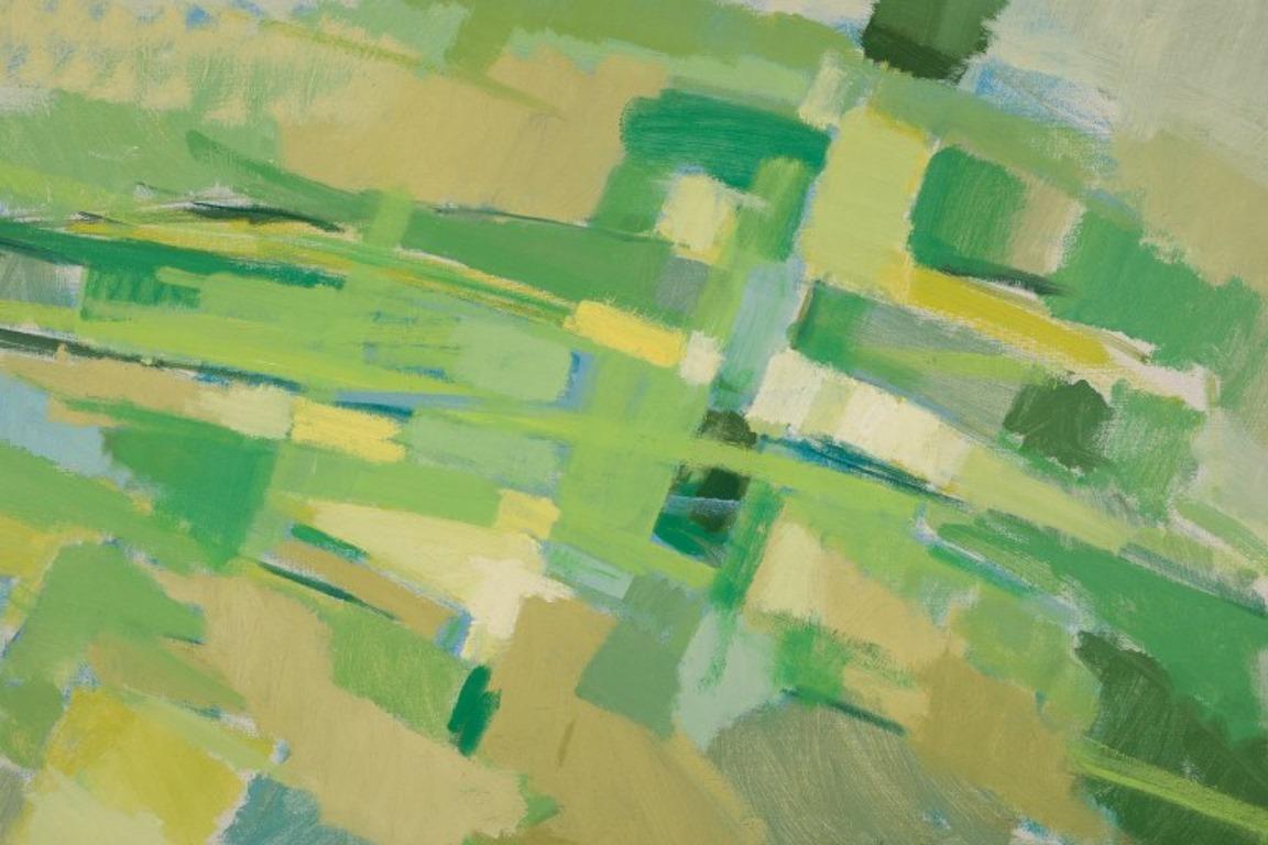 Moderno Stig Wernheden, artista svedese molto quotato. Olio su tela. Paesaggio astratto. in vendita