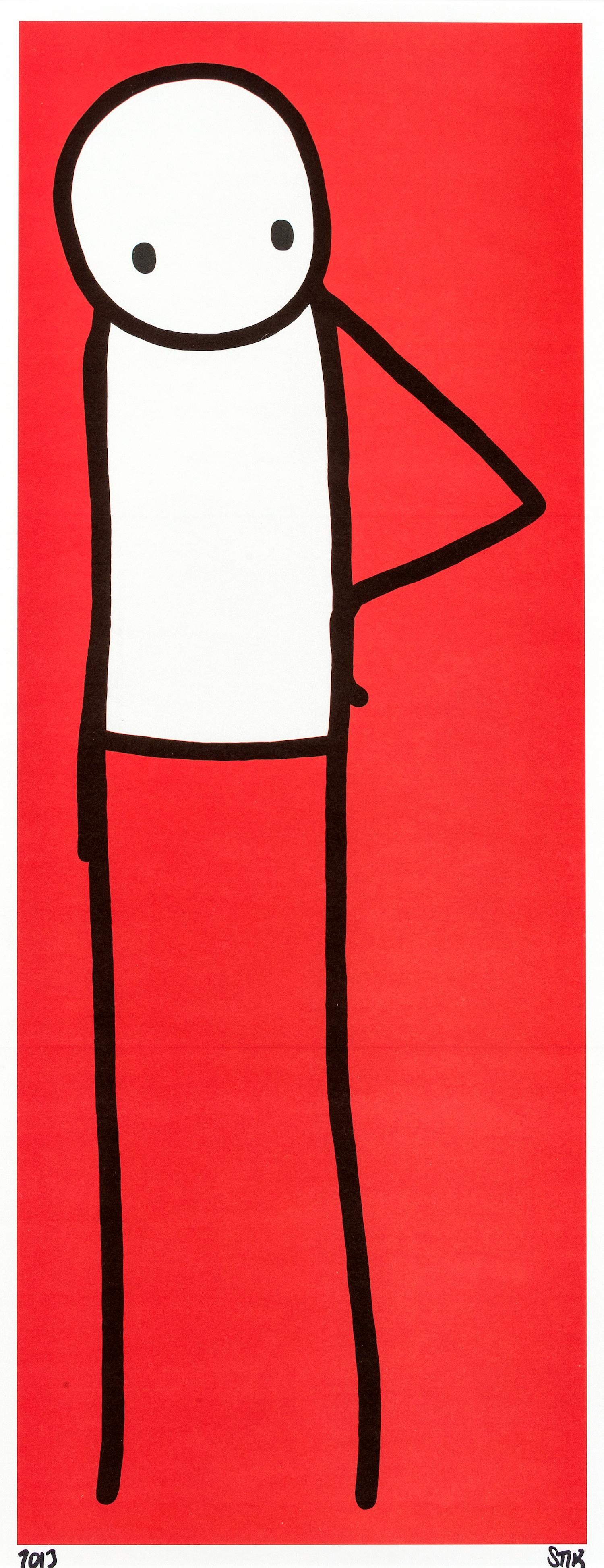 Stik Figurative Print - Hip (Red)