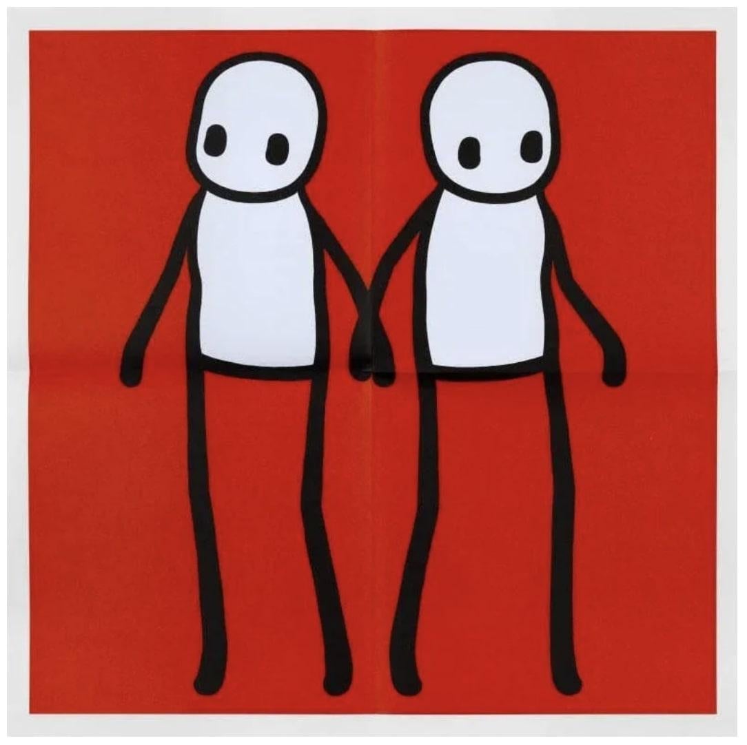 HOLDING HANDS - RED 2020
Lithographic print in colour on 140 gsm smooth woven paper.
19 3/4 x 19 3/4 in
50 x 50 cm
Unsigned