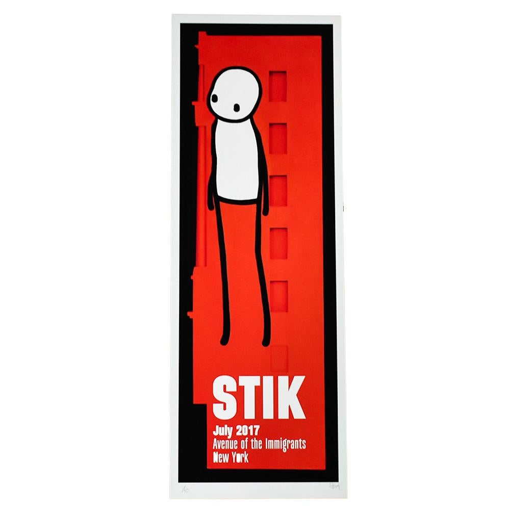 STIK Avenue des immigrés - Contemporain Print par Stik