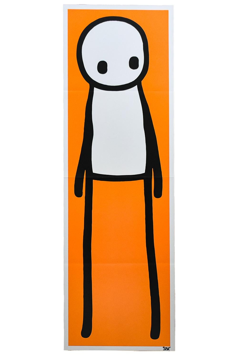STIK Standing Figure (Orange Signed) - Print by Stik