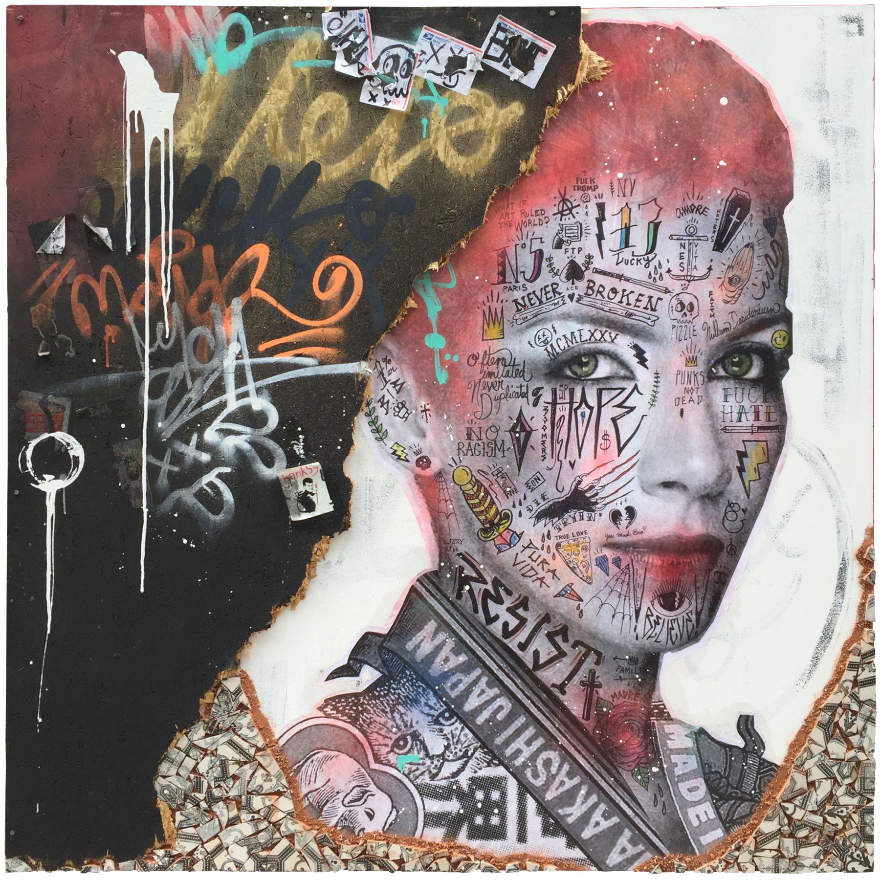 Annie Lennox - Mixed Media Art by Stikki Peaches