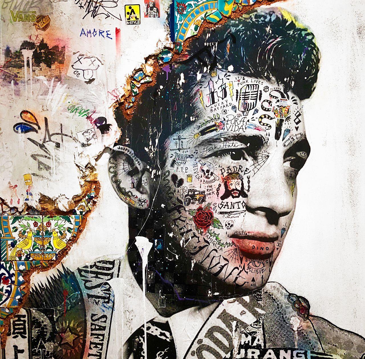 Dean Martin - Mixed Media Art by Stikki Peaches