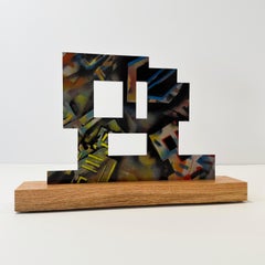 Stikman, Laser Cut Steel Sculpture, Signed, 2026, Vagrant Thoughts All at Once