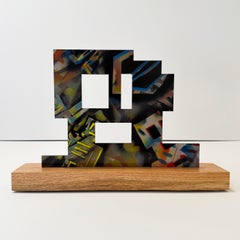 Stikman, Laser Cut Steel Sculpture, Signed, 2026, Vagrant Thoughts All at Once