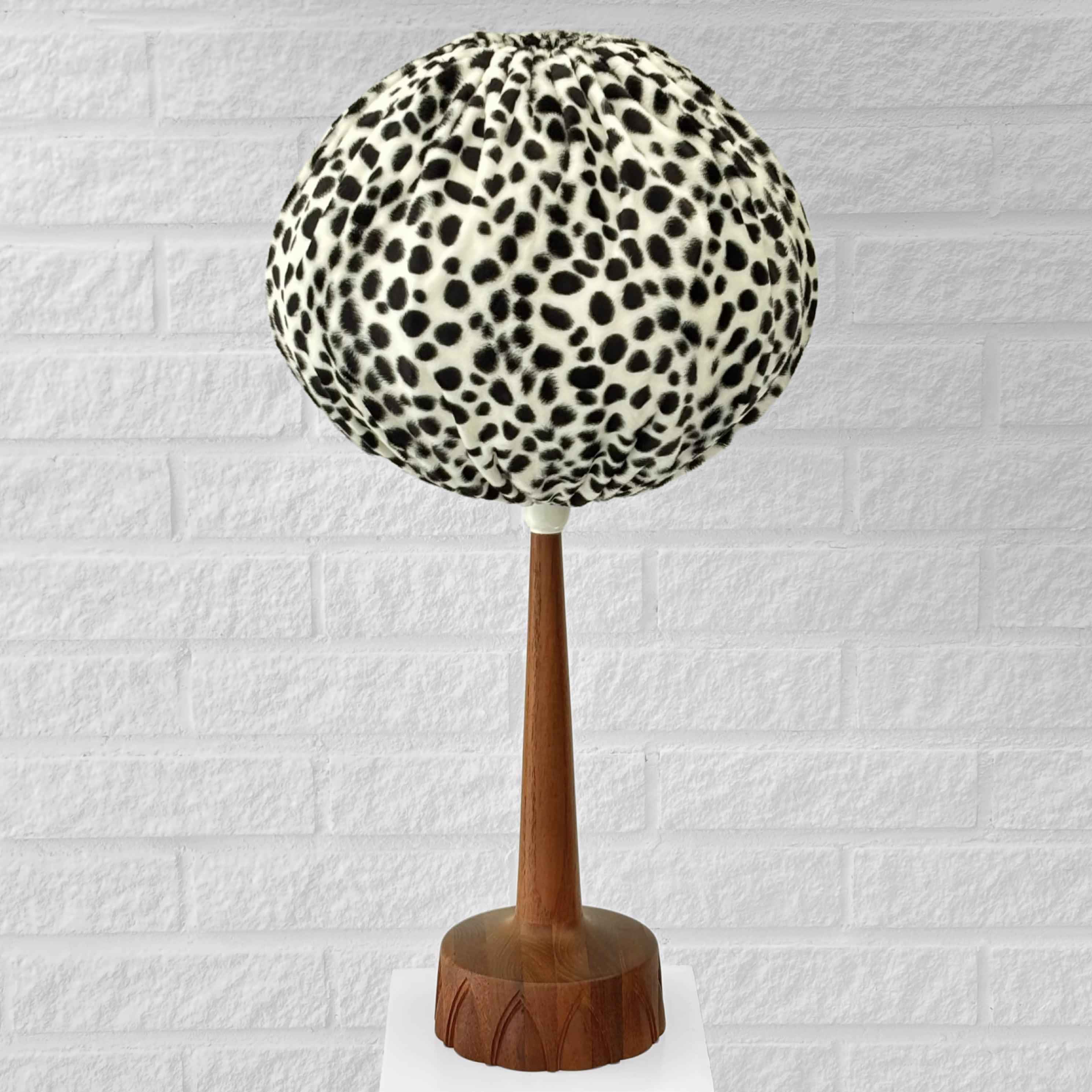 Scandinavian Modern Stilarmatur, Scandinavian mid century table lamp, teak and textile, Sweden 1960s For Sale