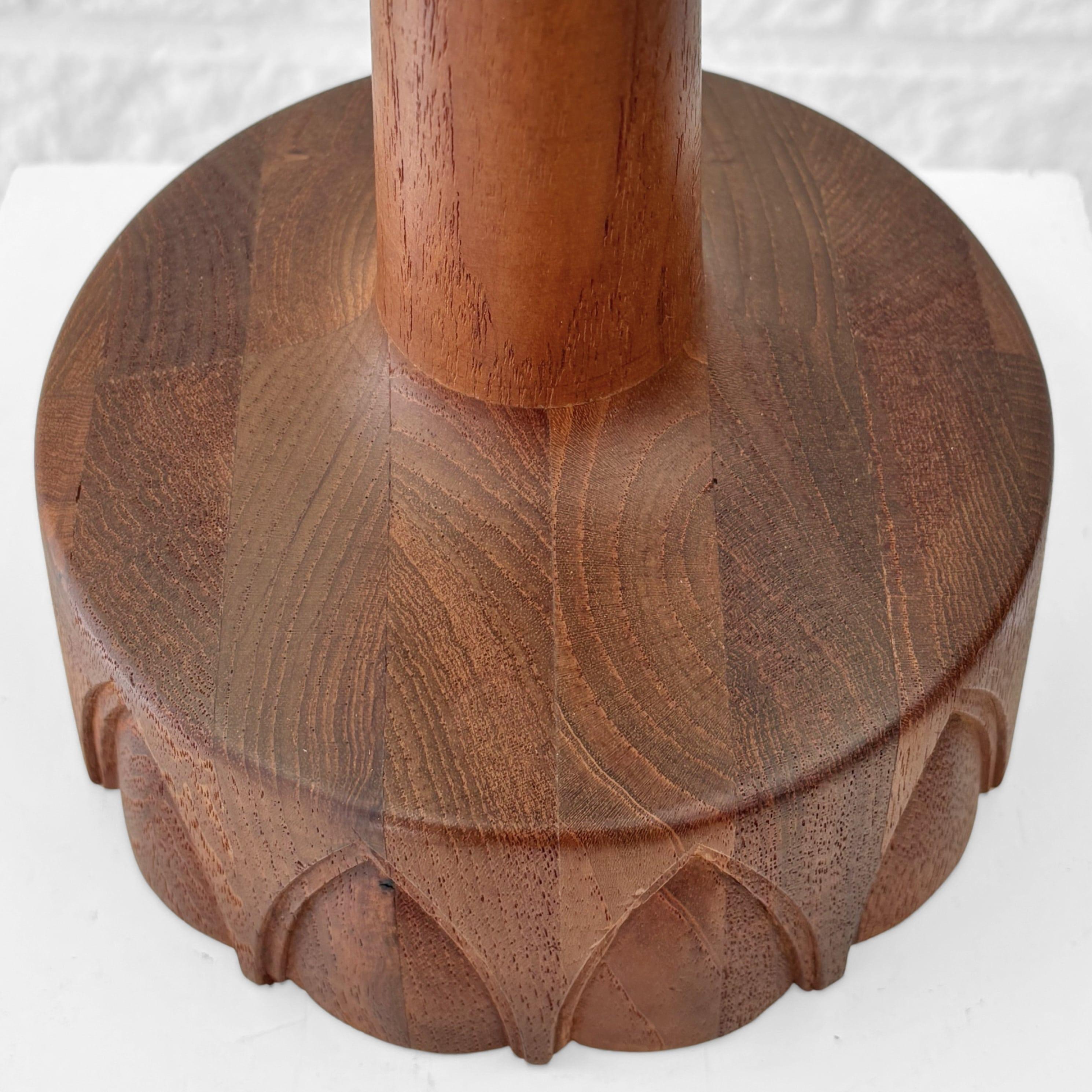 Mid-20th Century Stilarmatur, Scandinavian mid century table lamp, teak and textile, Sweden 1960s For Sale