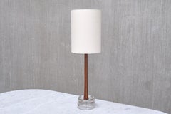 Stilarmatur Tranås Table Lamp in Rosewood and Glass, Sweden, 1960s