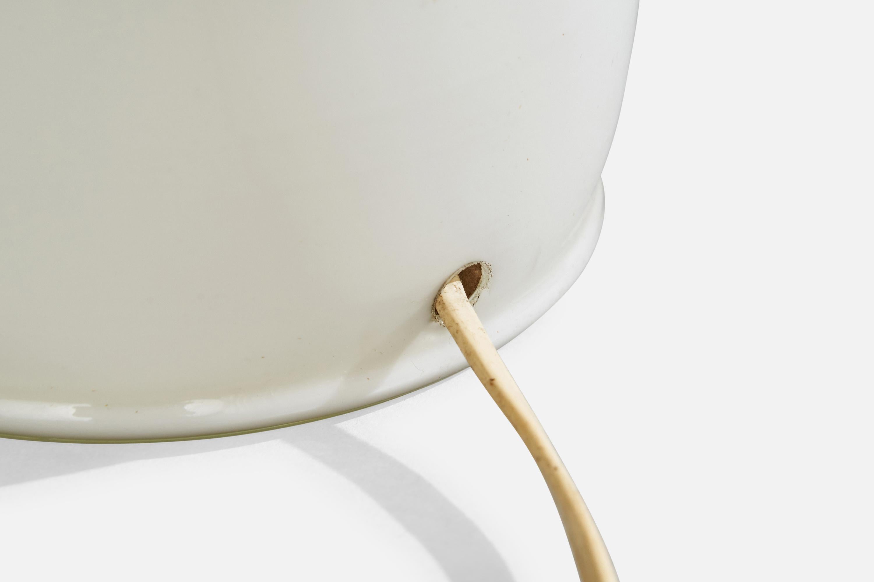 Stilarmatur Tranås, Table Lamps, Glass, Brass, Sweden, 1960s For Sale 4