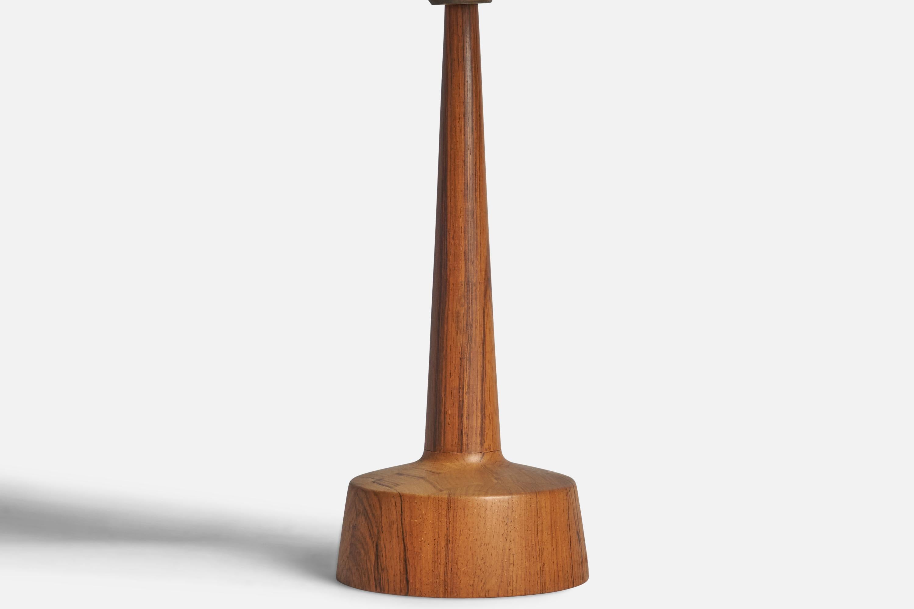 Mid-Century Modern Stilarmatur Tranås, Table Lamps, Rosewood, Sweden, 1960s For Sale