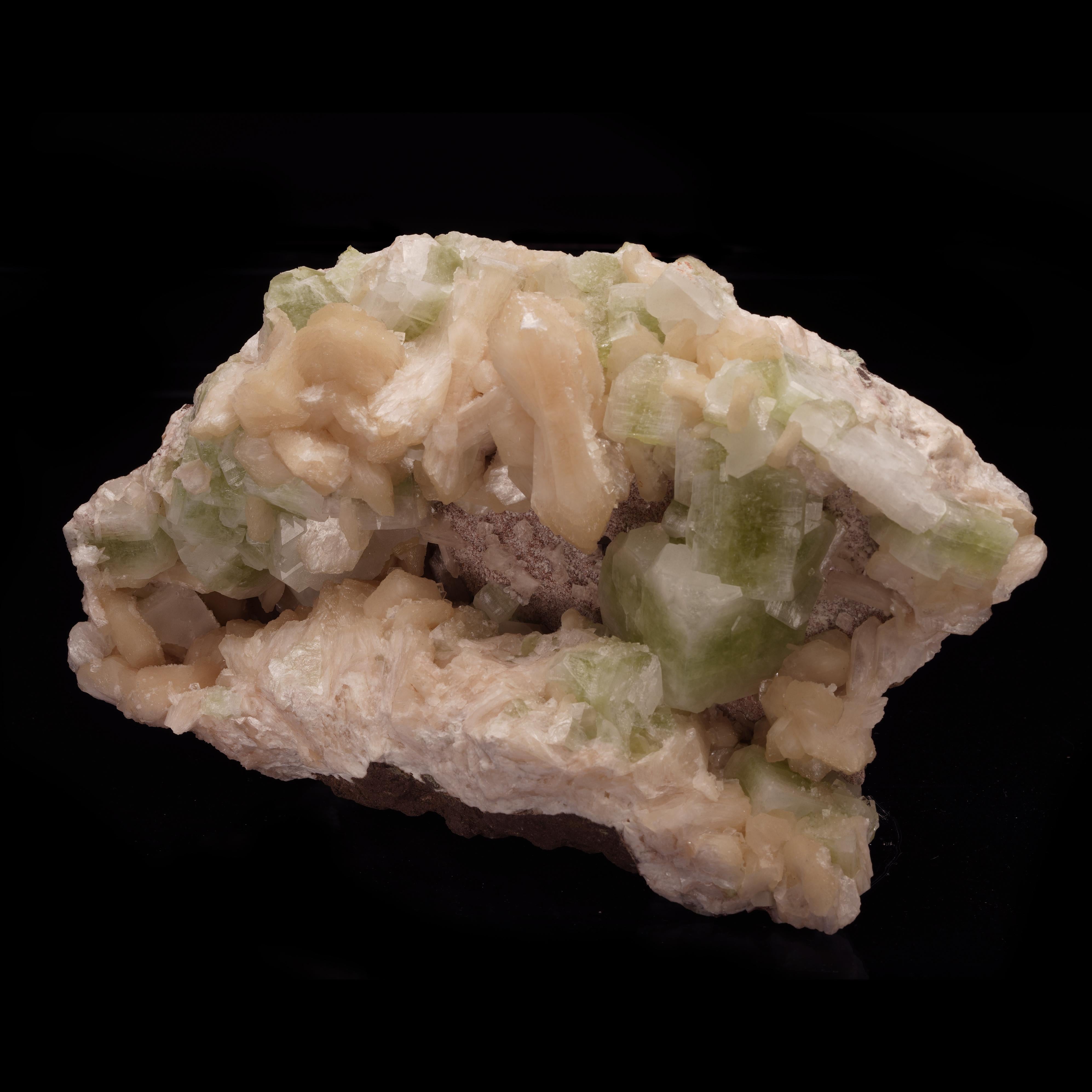 Indian Stilbite and Green Apophyllite from India For Sale