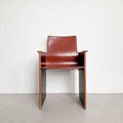 Stildomus "Torcello" dining chair in wood and leather, Afra and Tobia Scarpa