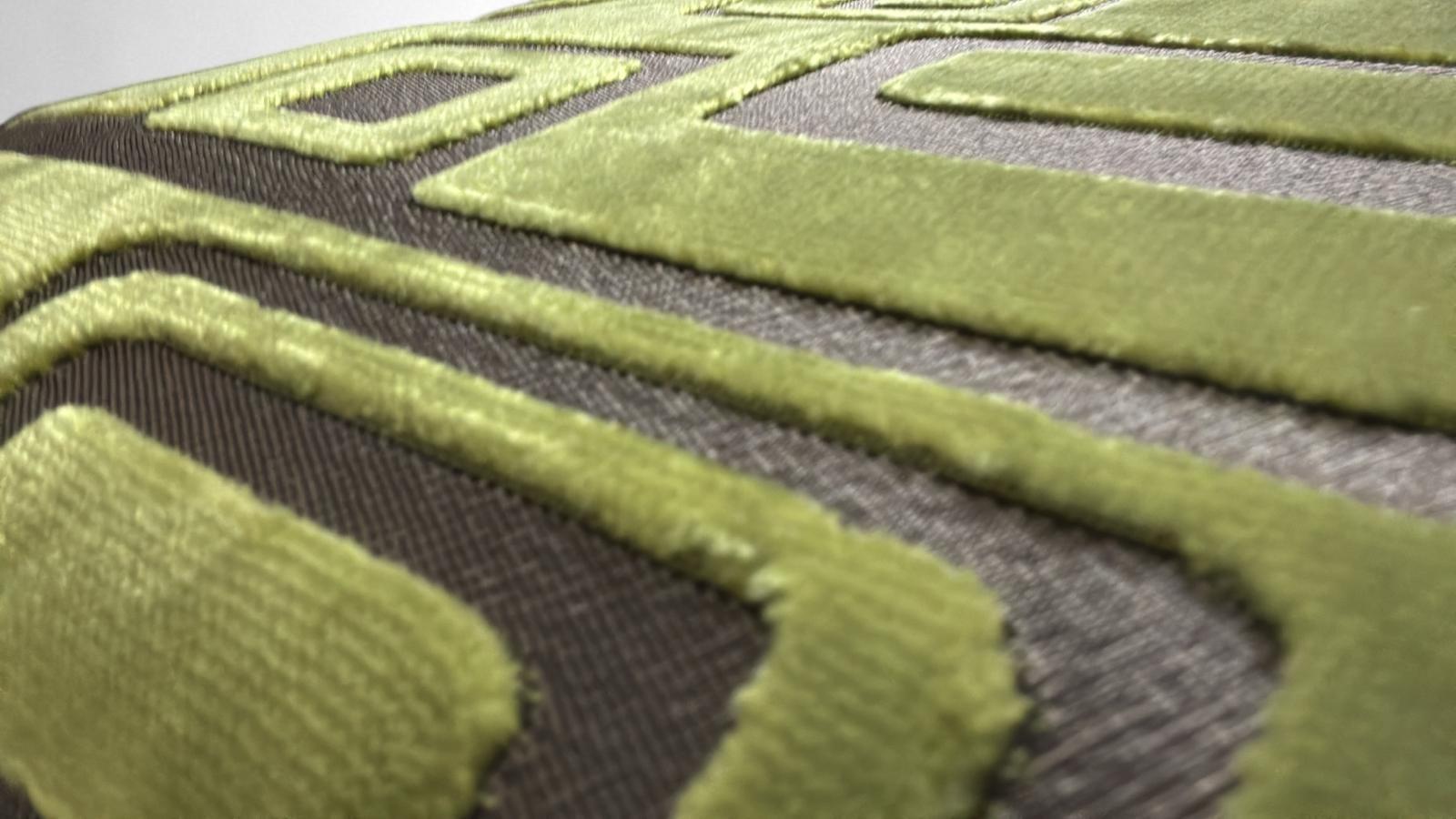 Stile Paolo Buffa Coppia Di Panchetti In Legno E Tessuto Design/One Verde in vendita 3