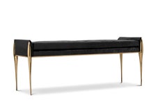 Stiletto Bench with Polished Brass Structure by Maison Valentina