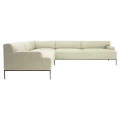 Stiletto Sectional Contemporary Channeling Seat Back Base Tight Seat Back Wengé