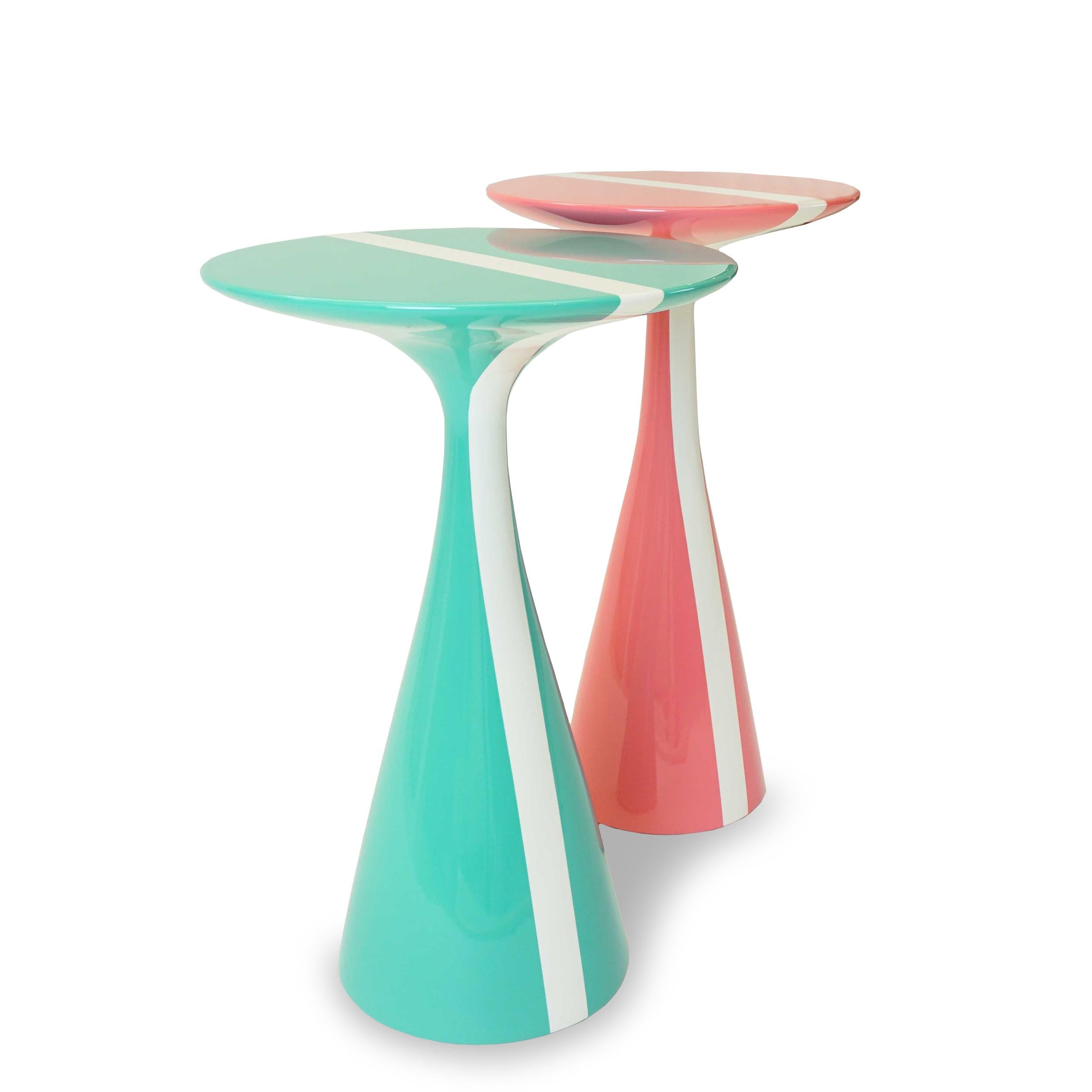 Stiletto Tables w/Stripe Accent For Sale 6