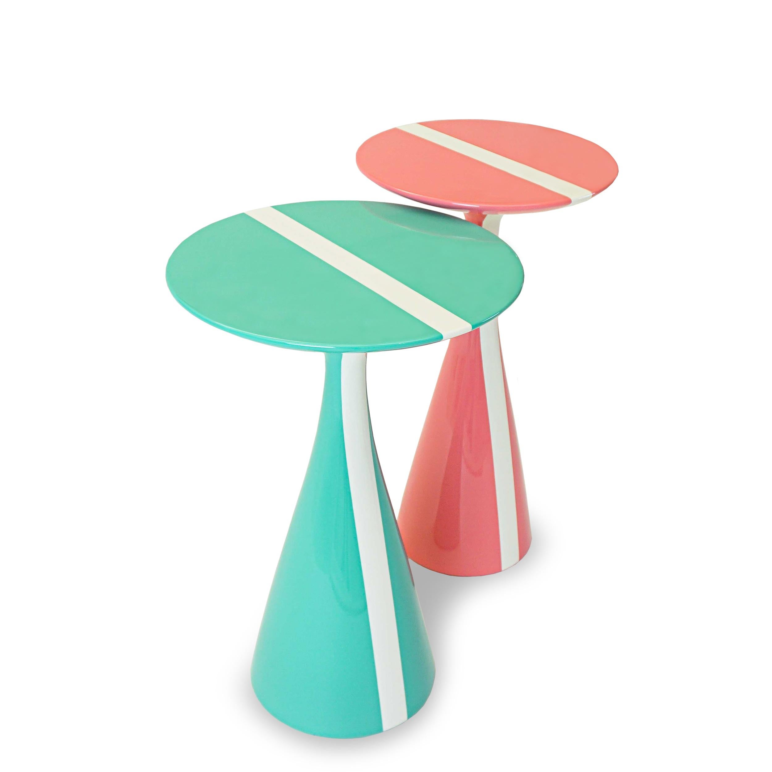 Stiletto Tables w/Stripe Accent For Sale 7