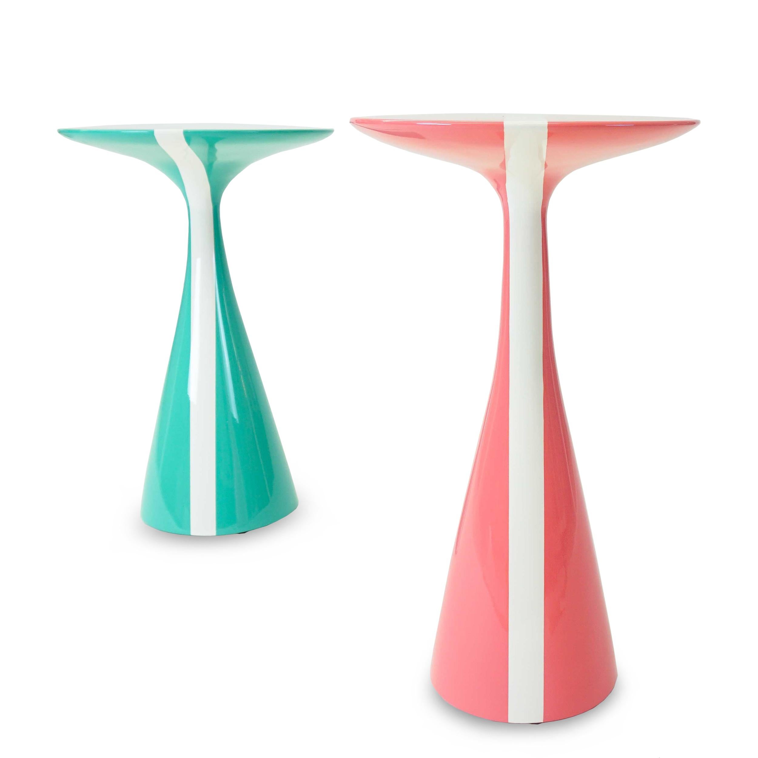 Stiletto Tables w/Stripe Accent For Sale 2