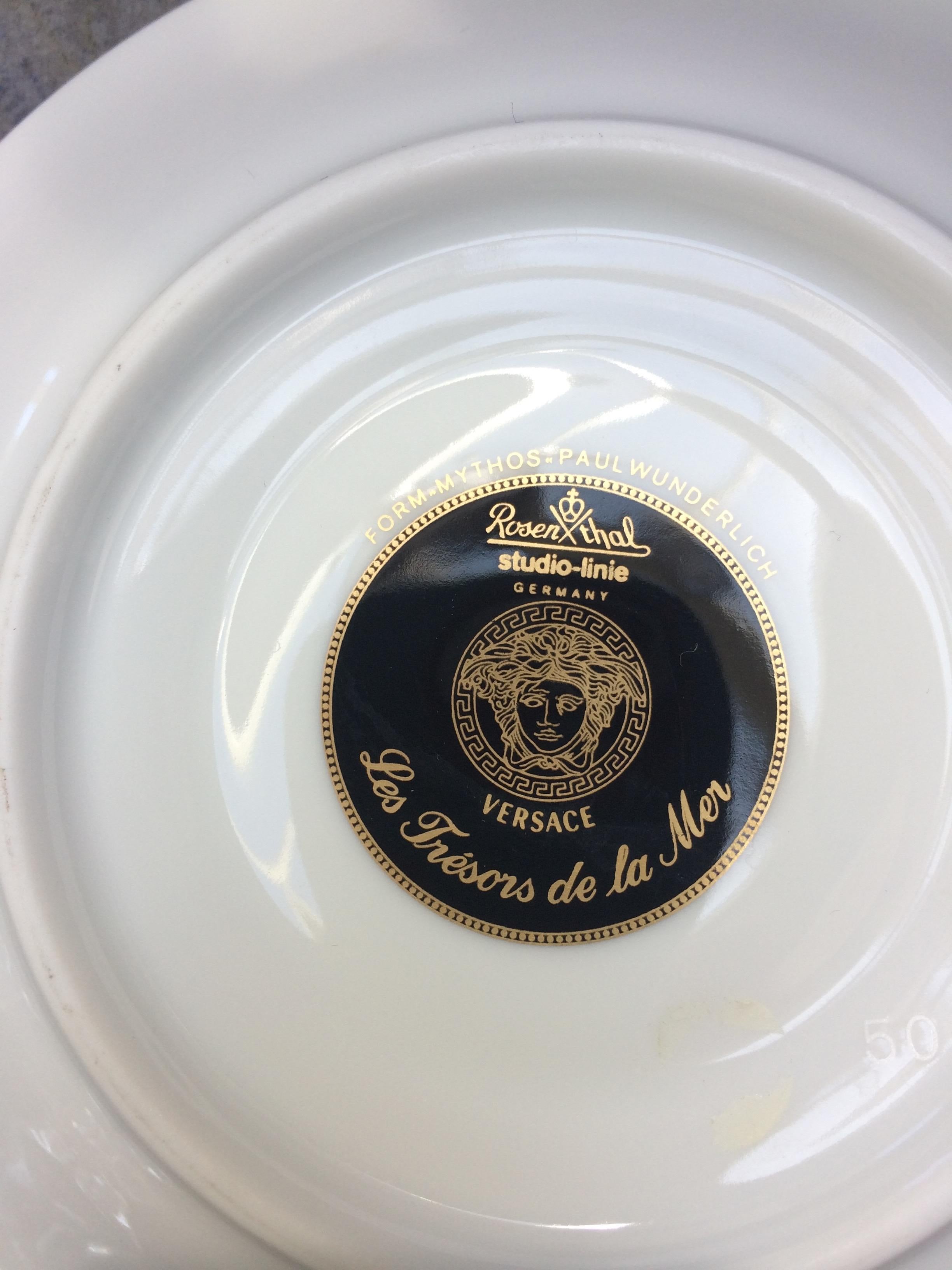 Porcelain Still in the Box Pristine Set of Versace La Mer Dishes