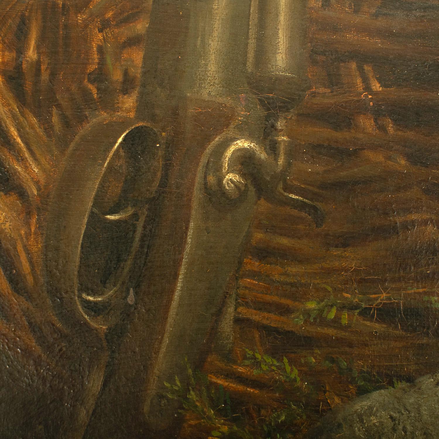 Stillleben „AFTER THE SHOOT“ H Tickner (britisch), datiert 1901, Öl auf Leinwand im Zustand „Gut“ im Angebot in TEYJAT, FR