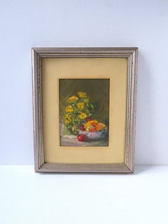 Still Life Artwork Painting Flowers Fruit