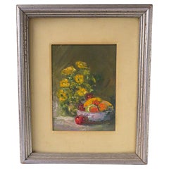 Bodegón Pintura Flores Fruta