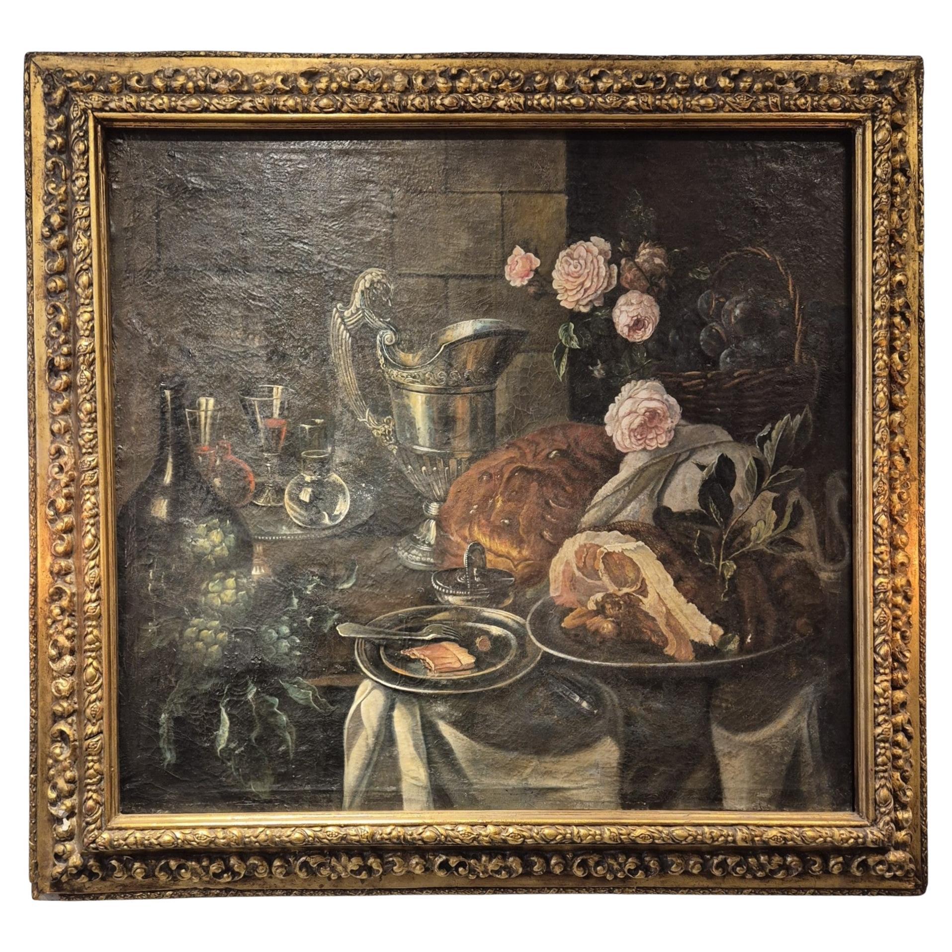 Stilleben, Desportes A-F zugeschrieben, Öl auf Leinwand, 18. im Angebot