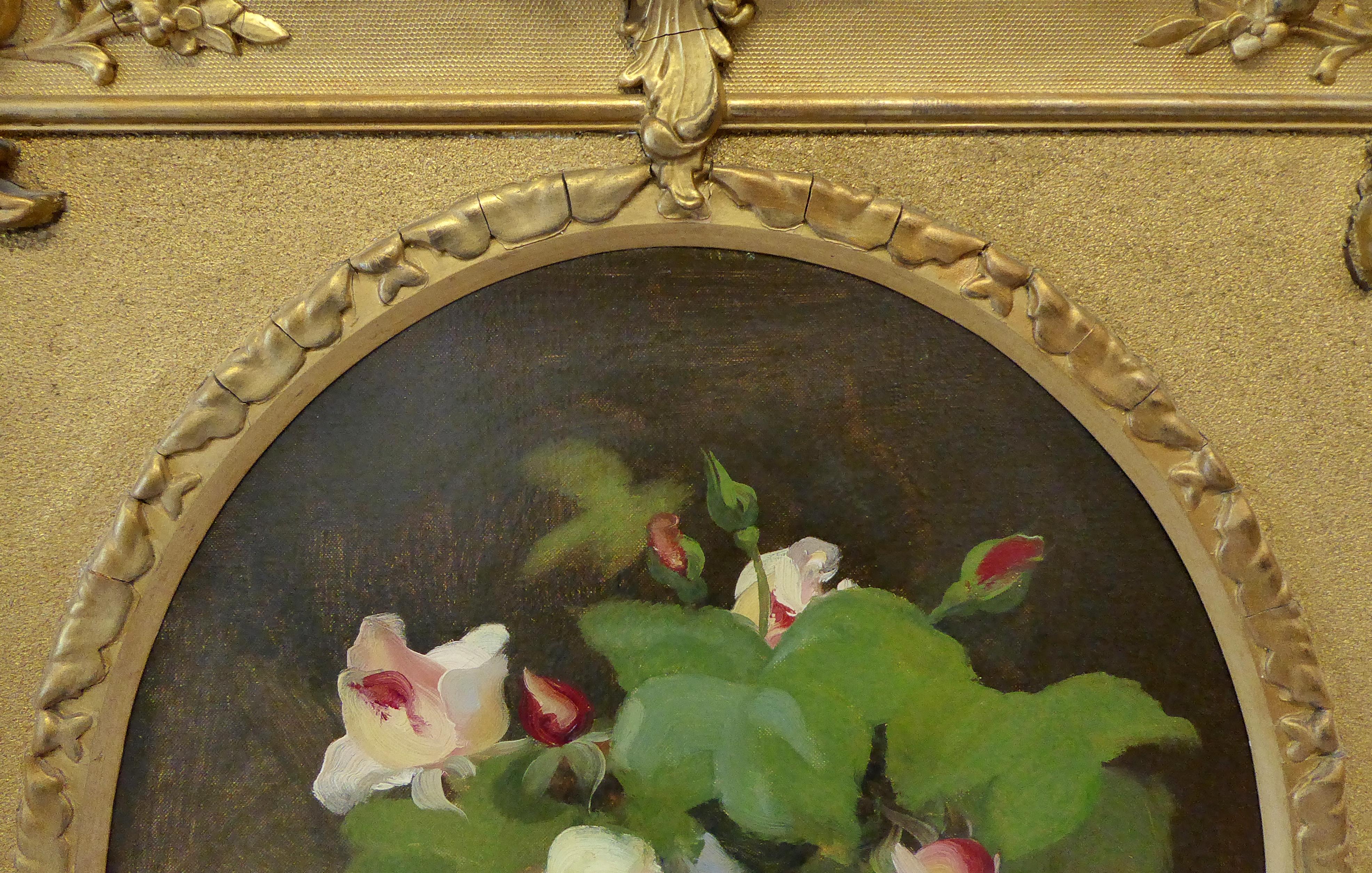 Still Life Flowers Oil on Canvas by James Stuart Park Antique Art For Sale 6