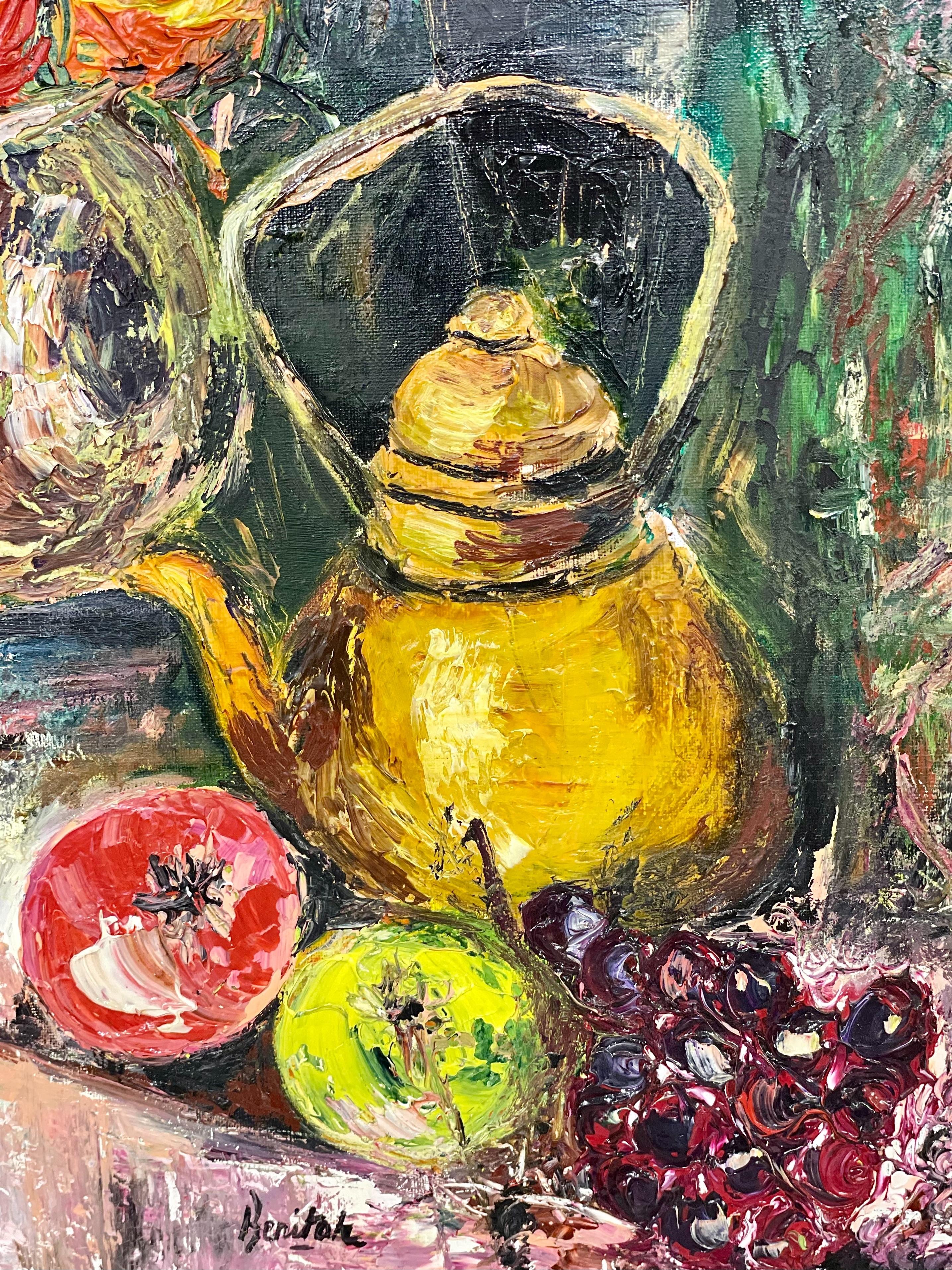 Questa splendida natura morta (olio su tela) di 