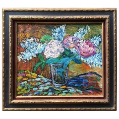 Vintage Still life Hydrangeas French School Gerard Albouy