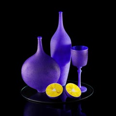 Still Life in Blue, a Glass Still Life Installation Art Work by Elliot Walker